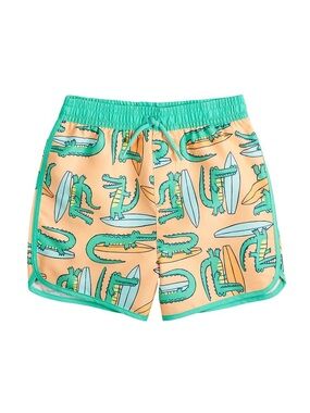 Baby Boy Jumping Beans® Dolphin Hem Board Shorts- gator orange